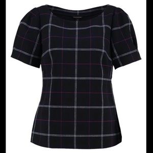 2/$30: Banana republic plaid puff sleeve blouse